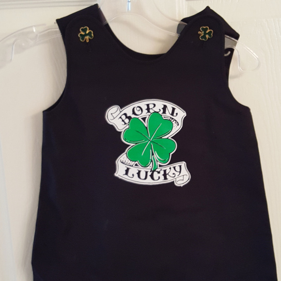 Girls APRON DRESS Born Lucky NWT Lucky Lil Devil - Picture 1 of 3
